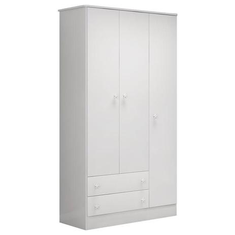 Guarda Roupa Infantil Doce Sonho 2617 Branco Brilho Qmovi Menor preço em Guarda Roupa Infantil Doce Sonho 2617 Branco Brilho Qmovi