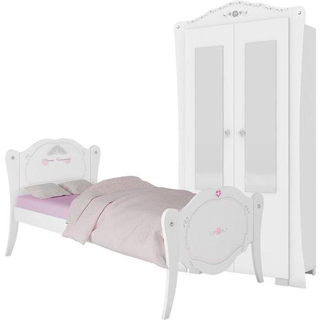 Guarda Roupa Infantil Encanto Clean e Cama Princesa Encantada - Pura Magia Menor preço em Guarda Roupa Infantil Encanto Clean e Cama Princesa Encantada - Pura Magia