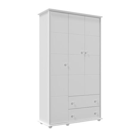 Guarda-Roupa Infantil Fratelli 3 PT 2 GV Branco Acetinado - Matic Menor preço em Guarda-Roupa Infantil Fratelli 3 PT 2 GV Branco Acetinado - Matic