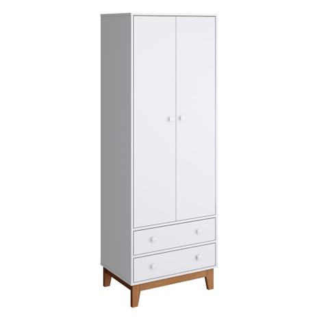 Guarda-Roupa Infantil Retrô 2 PT 2 GV Unissex Branco - Completa móveis Menor preço em Guarda-Roupa Infantil Retrô 2 PT 2 GV Unissex Branco - Completa móveis