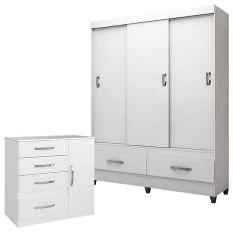 Guarda Roupa Infantil Suécia e Cômoda Vênus Branco Flex - Moval Menor preço em Guarda Roupa Infantil Suécia e Cômoda Vênus Branco Flex - Moval