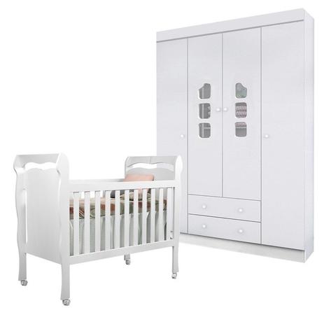 Guarda Roupa Livia com Berço Mini Cama Nanda 100 MDF - Grade Fixa - Phoenix Baby / Carolina Baby - Carolina móveis/phoenix baby Menor preço em Guarda Roupa Livia com Berço Mini Cama Nanda 100 MDF - Grade Fixa - Phoenix Baby / Carolina Baby - Carolina móveis/phoenix baby