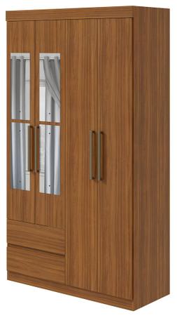 Guarda roupa lopas zeus 4 portas rovere naturale com espelho Menor preço em Guarda roupa lopas zeus 4 portas rovere naturale com espelho