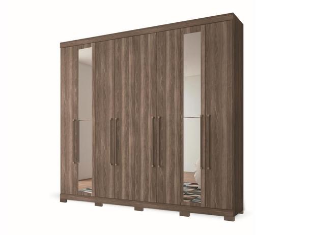 Guarda Roupa Master Vip 8.4 com Espelho e pés Castanha - Santos Andirá - Santos andira é boa?