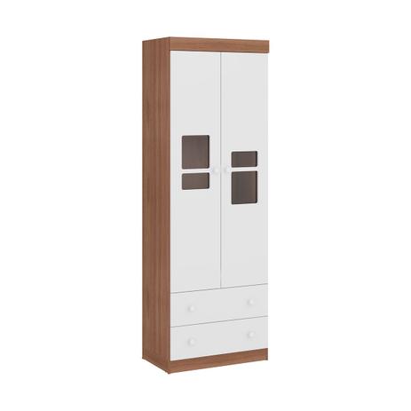 Guarda Roupa Multimóveis Travessura Plus 2 Portas Carvalho Avelã/Branco Menor preço em Guarda Roupa Multimóveis Travessura Plus 2 Portas Carvalho Avelã/Branco