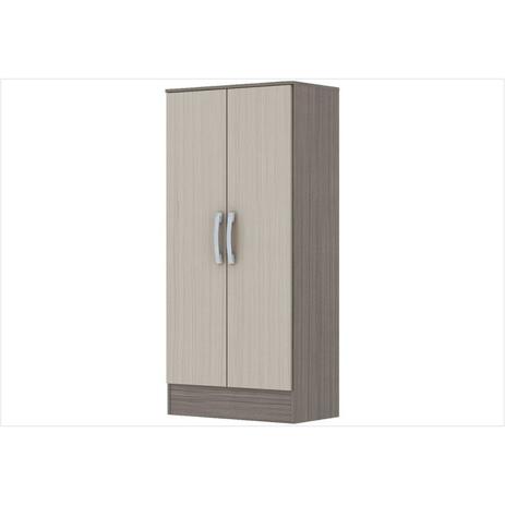 Guarda Roupa Multiuso B14 02 Portas com Pés Gris com Palha - Briz Menor preço em Guarda Roupa Multiuso B14 02 Portas com Pés Gris com Palha - Briz