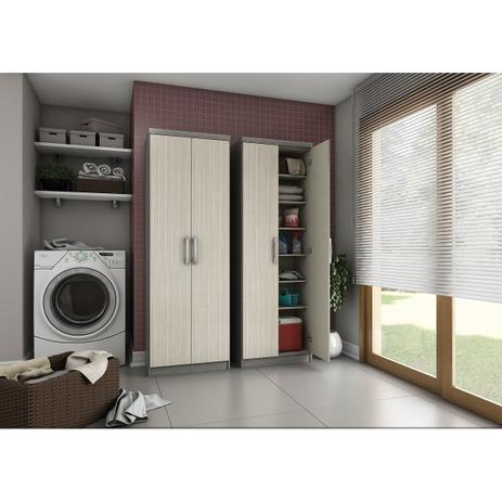 Guarda-roupa Multiuso Margarida 02 Portas - Henn - Gris/Palha Menor preço em Guarda-roupa Multiuso Margarida 02 Portas - Henn - Gris/Palha