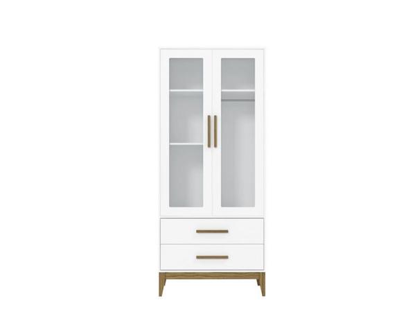 Guarda roupa Nature Glass branco Eco Wood - Matic Menor preço em Guarda roupa Nature Glass branco Eco Wood - Matic