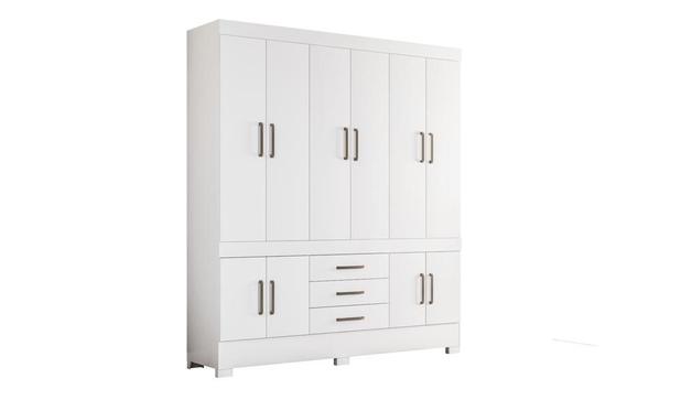 Guarda Roupa New Murano Branco - Demobile Menor preço em Guarda Roupa New Murano Branco - Demobile