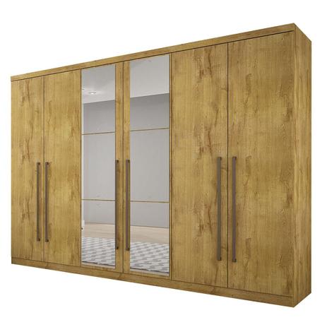 Guarda Roupa Novo Horizonte Bari C/Espelho 6 Portas Freijó Dourado - Móveis novo horizonte é ruim? Guarda Roupa Novo Horizonte Bari C/Espelho 6 Portas Freijó Dourado - Móveis novo horizonte é boa?