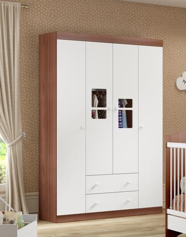 Guarda-Roupa / Roupeiro Multimóveis Ana Lívia 4 Portas e 2 Gavetas Avelã/Branco é boa?
