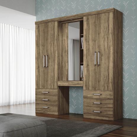Guarda Roupa Santos Andirá Camarim 5 Portas E 7 Gavetas Atacama Menor preço em Guarda Roupa Santos Andirá Camarim 5 Portas E 7 Gavetas Atacama