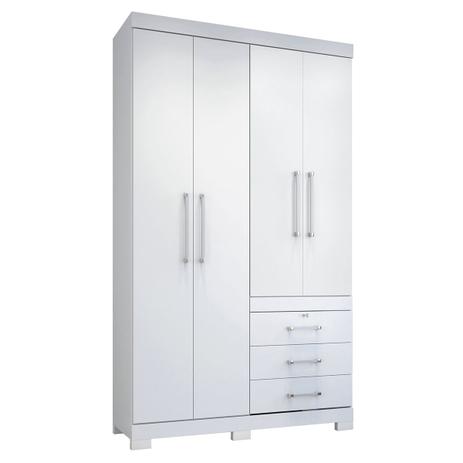 Guarda Roupa Santos Andirá Havana C/ Pés 4 Portas Branco/Fúcsia é boa?