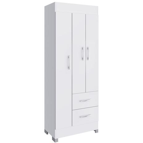 Guarda-roupa Solteiro 3 Portas 2 Gavetas Branco - Doripel - Doripel Móveis é boa?