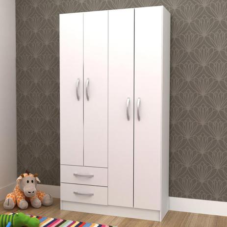 Guarda Roupa Solteiro 4 Portas Itália Flex Branco/Azul/Rosa - Manto Móveis é boa?