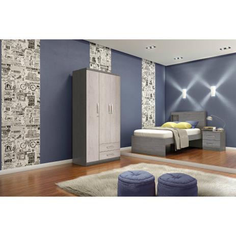 Guarda-Roupa Solteiro Açaí D133 3 Portas e 2 Gavetas Henn Menor preço em Guarda-Roupa Solteiro Açaí D133 3 Portas e 2 Gavetas Henn