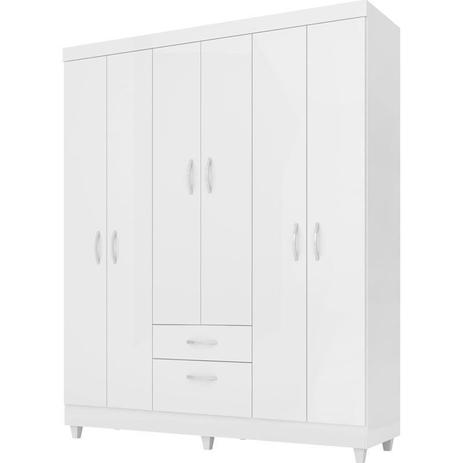 Guarda Roupa Casal 6 Portas Astral Branco Demóbile - Demobile Menor preço em Guarda Roupa Casal 6 Portas Astral Branco Demóbile - Demobile