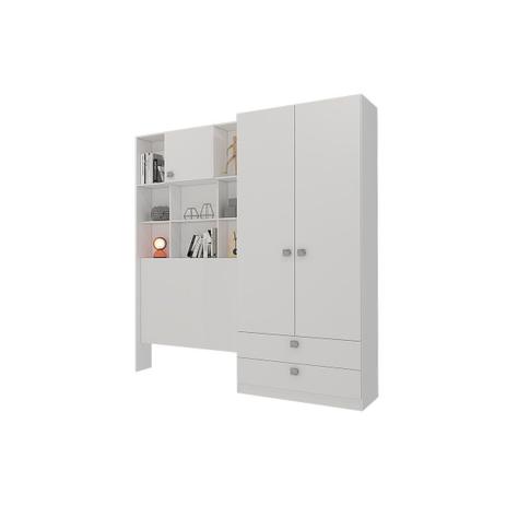 Menor preço em Guarda Roupa Solteiro Cimol Nina Branco