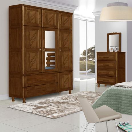 Guarda Roupa Solteiro com Espelho Chicago 103 Atraente Móveis Imbuia Menor preço em Guarda Roupa Solteiro com Espelho Chicago 103 Atraente Móveis Imbuia