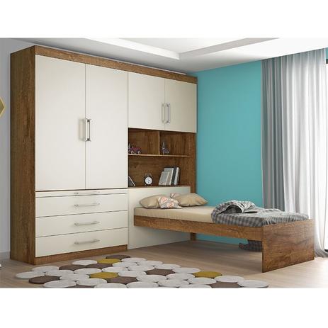 Guarda-roupa Solteiro Conjugado Lyon com Escrivaninha e Cama Baú Europa é boa?