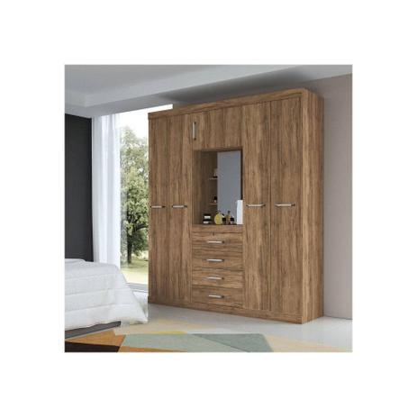 Guarda-Roupa Solteiro Havana Plus Capelinha 5 Portas 4 Gavetas Santos Andira Menor preço em Guarda-Roupa Solteiro Havana Plus Capelinha 5 Portas 4 Gavetas Santos Andira