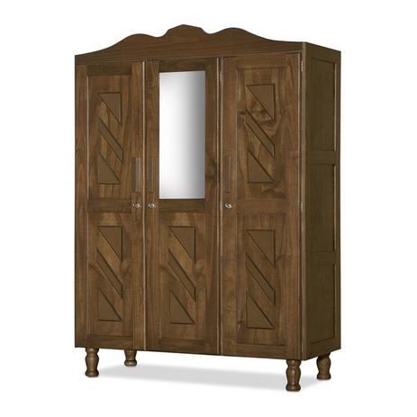 Guarda Roupa Solteiro Madeira Macica e MDF Moscou 103 Imbuia Atraente Moveis - Atraente móveis Menor preço em Guarda Roupa Solteiro Madeira Macica e MDF Moscou 103 Imbuia Atraente Moveis - Atraente móveis