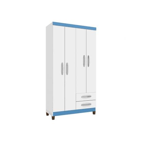 Guarda Roupa Solteiro Modena 4 Portas e 2 Gavetas - Incorplac Menor preço em Guarda Roupa Solteiro Modena 4 Portas e 2 Gavetas - Incorplac