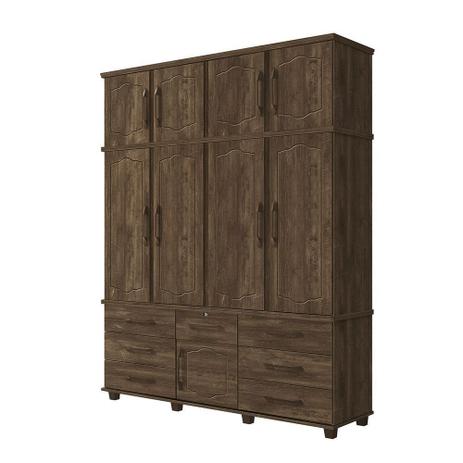 Guarda-Roupa Topázio 9 Portas 7 Gavetas Imbuia Fosco - Fabri Móveis Menor preço em Guarda-Roupa Topázio 9 Portas 7 Gavetas Imbuia Fosco - Fabri Móveis
