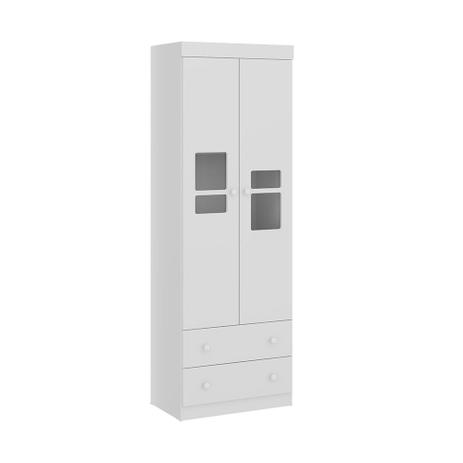 Guarda-Roupa Travessura Plus Branco com 2 Portas e 2 Gavetas - Multimóveis Menor preço em Guarda-Roupa Travessura Plus Branco com 2 Portas e 2 Gavetas - Multimóveis