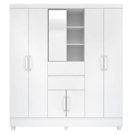 Guarda Roupas Casal 7P Capela - Demobile - Branco Menor preço em Guarda Roupas Casal 7P Capela - Demobile - Branco