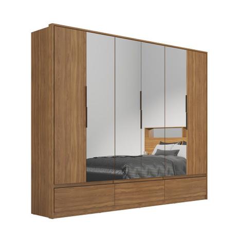 Guarda Roupas Casal Moara Demartez 6 Portas com 4 Portas em Espelhos com Pé Amendola Touch - Demóbile demartez Menor preço em Guarda Roupas Casal Moara Demartez 6 Portas com 4 Portas em Espelhos com Pé Amendola Touch - Demóbile demartez