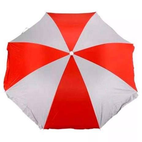 Guarda Sol Aço 1,80m Vermelho/Branco MOR Menor preço em Guarda Sol Aço 1,80m Vermelho/Branco MOR