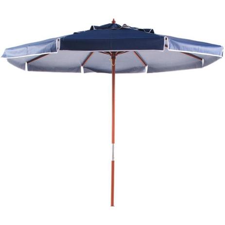 Guarda Sol Ombrelone 2,4M Diâmetro Azul Marinho Cabo Madeira Bagum BELFIX - Bel Fix Menor preço em Guarda Sol Ombrelone 2,4M Diâmetro Azul Marinho Cabo Madeira Bagum BELFIX - Bel Fix