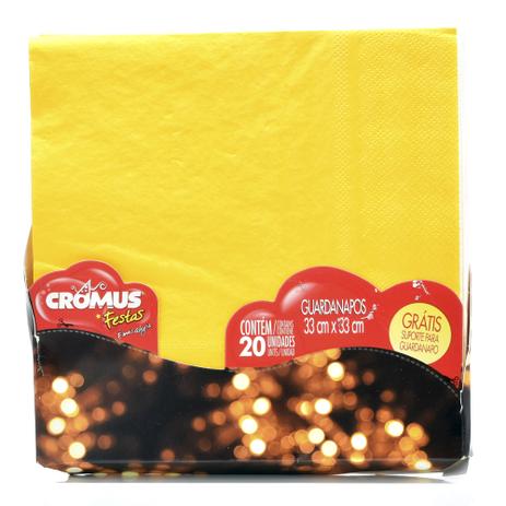 Guardanapo de Papel Folha Dupla Amarelo 33x33cm Cromus Festas Menor preço em Guardanapo de Papel Folha Dupla Amarelo 33x33cm Cromus Festas