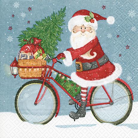 Guardanapo de Papel Macio e Decorado Papai Noel na Bicicleta - Lojas carol hu Menor preço em Guardanapo de Papel Macio e Decorado Papai Noel na Bicicleta - Lojas carol hu