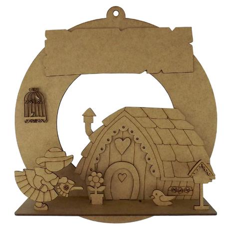 Guirlanda Redonda Enfeite de Porta Casa e Jardim 3D com placa 31,5cm - Palácio da Arte é boa?