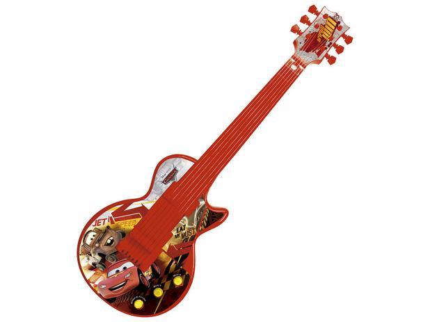 Guitarra Infantil Disney Carros Elétrica com Alça - 1 Peça Toyng