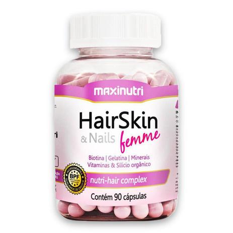 Hairskin femme - 90 caps - Maxinutri Menor preço em Hairskin femme - 90 caps - Maxinutri