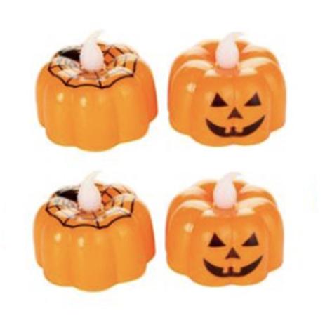 Halloween Kit 4 Mini Velas LED Abóbora Ref.H087 - Silverplastic Menor preço em Halloween Kit 4 Mini Velas LED Abóbora Ref.H087 - Silverplastic