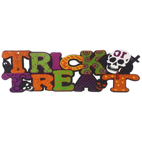 Halloween Placa Parede Decorativa Doce/Travessura MDF 41cm - Diversos Menor preço em Halloween Placa Parede Decorativa Doce/Travessura MDF 41cm - Diversos
