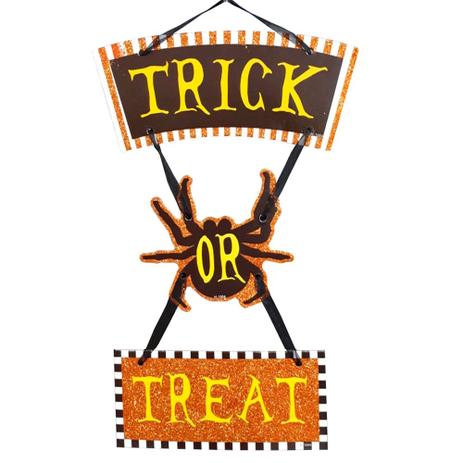 Halloween Placa Parede Decorativa Doce/Travessura MDF - Diversos Menor preço em Halloween Placa Parede Decorativa Doce/Travessura MDF - Diversos