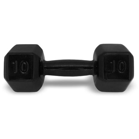 Halter Sextavado Emborrachado 10kg - Acte sports Menor preço em Halter Sextavado Emborrachado 10kg - Acte sports