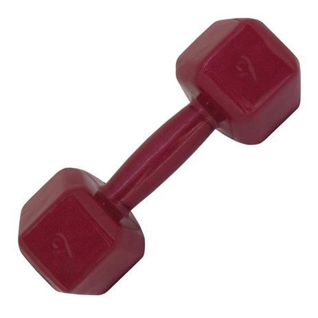 Halter Sextavado Emborrachado Acte S64 9Kg Vinho Menor preço em Halter Sextavado Emborrachado Acte S64 9Kg Vinho