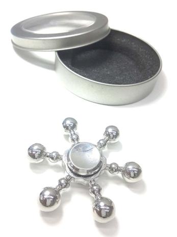 Hand Spinner Fidget De Metal Leme Prata Gira Ansiedade Anti Estresse (bsl-gira-10) - Braslu Menor preço em Hand Spinner Fidget De Metal Leme Prata Gira Ansiedade Anti Estresse (bsl-gira-10) - Braslu