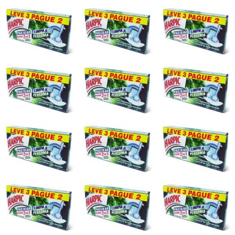 Harpic 2em1 Pinho Pastilha Sanitária Adesiva 3x9g (Kit C/12) Menor preço em Harpic 2em1 Pinho Pastilha Sanitária Adesiva 3x9g (Kit C/12)