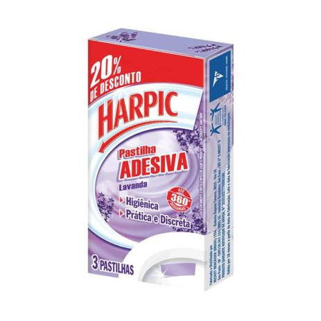 Harpic Lavanda Pastilha Sanitária Adesiva 3x9g Menor preço em Harpic Lavanda Pastilha Sanitária Adesiva 3x9g