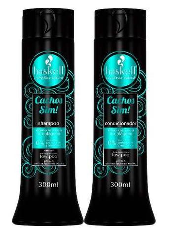Haskell Cachos Sim Shampoo + Condicionador 300ml Menor preço em Haskell Cachos Sim Shampoo + Condicionador 300ml