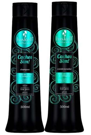 Haskell Cachos Sim Shampoo + Condicionador 500ml Menor preço em Haskell Cachos Sim Shampoo + Condicionador 500ml