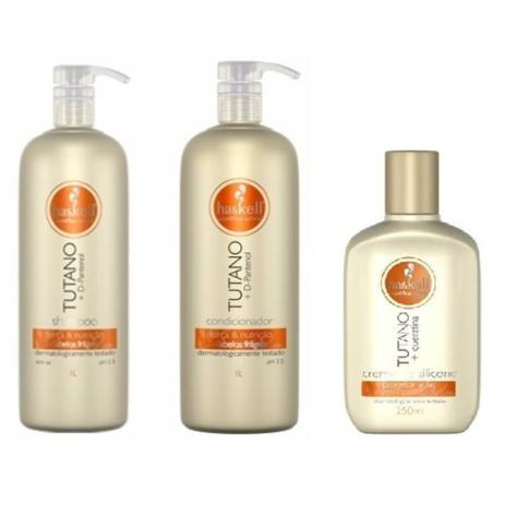 Haskell Tutano Shampoo + Condicionador 1 L + Creme De Silicone 250g Menor preço em Haskell Tutano Shampoo + Condicionador 1 L + Creme De Silicone 250g