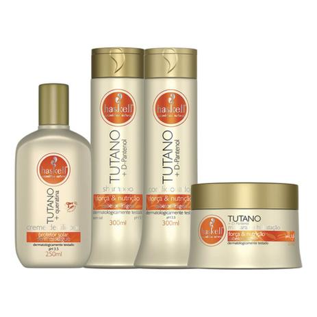 Haskell Tutano Shampoo + Condicionador 300ml + Máscara 250g + Creme De Silicone 250g Menor preço em Haskell Tutano Shampoo + Condicionador 300ml + Máscara 250g + Creme De Silicone 250g